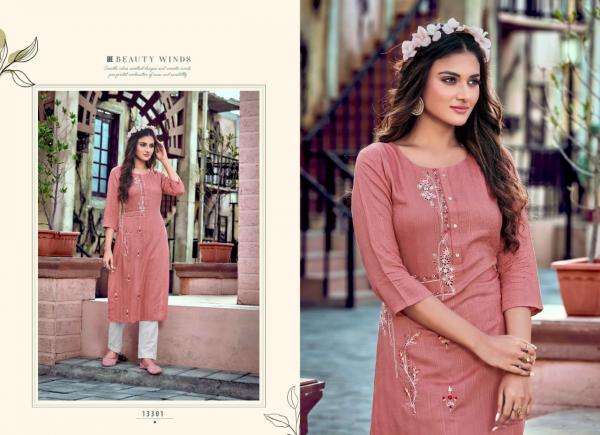 Kalaroop Jaggi Rayon Designer Embroidery Fancy Kurti Collection 